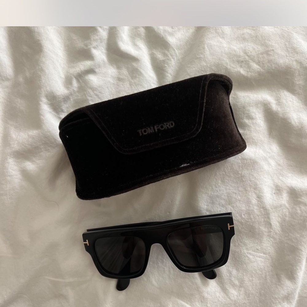 Tom Ford Black Flat-Top Sunglasses